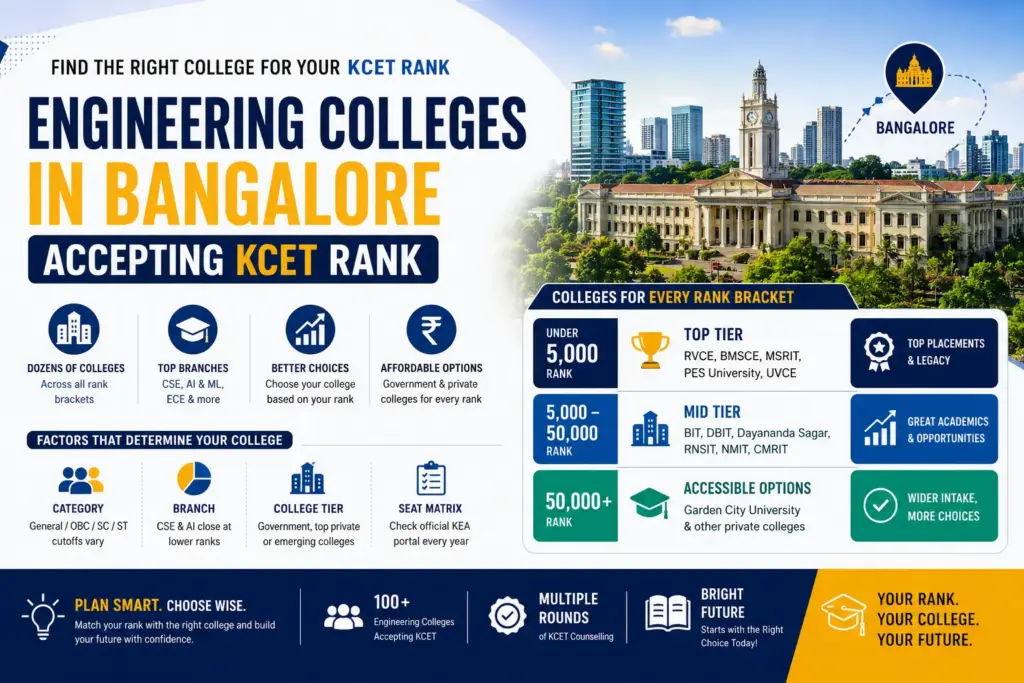 Engineering Colleges in Bangalore Accepting KCET